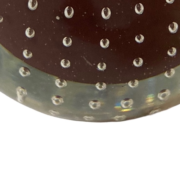 Adam Jablonski Vtg Art Glass Tear Drop Paperweight Brown 1998 Signed w/ Initials - Picture 7 of 8